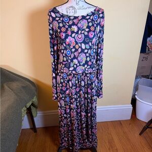 Boden Floral Long Sleeve Dress UK 20, US 16 cottagecore
